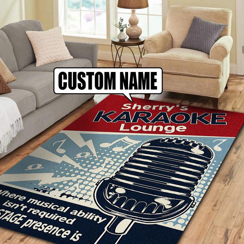 Personalized Karaoke Lounge Rug 06961