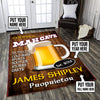 Personalized Beer Man Cave Rug 05923