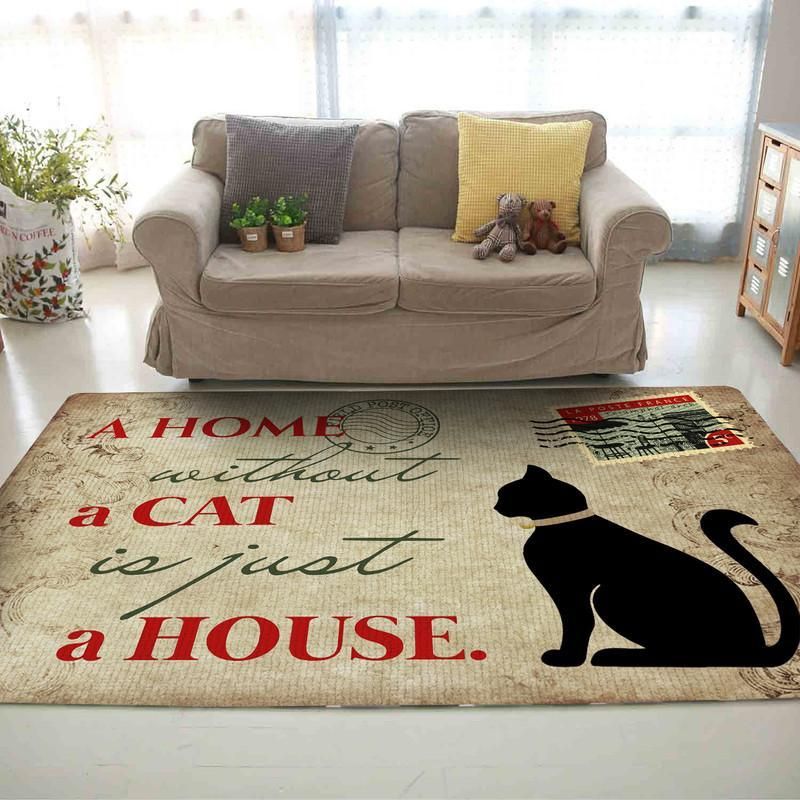A Home Without a Cat is Just a House Rug 06014