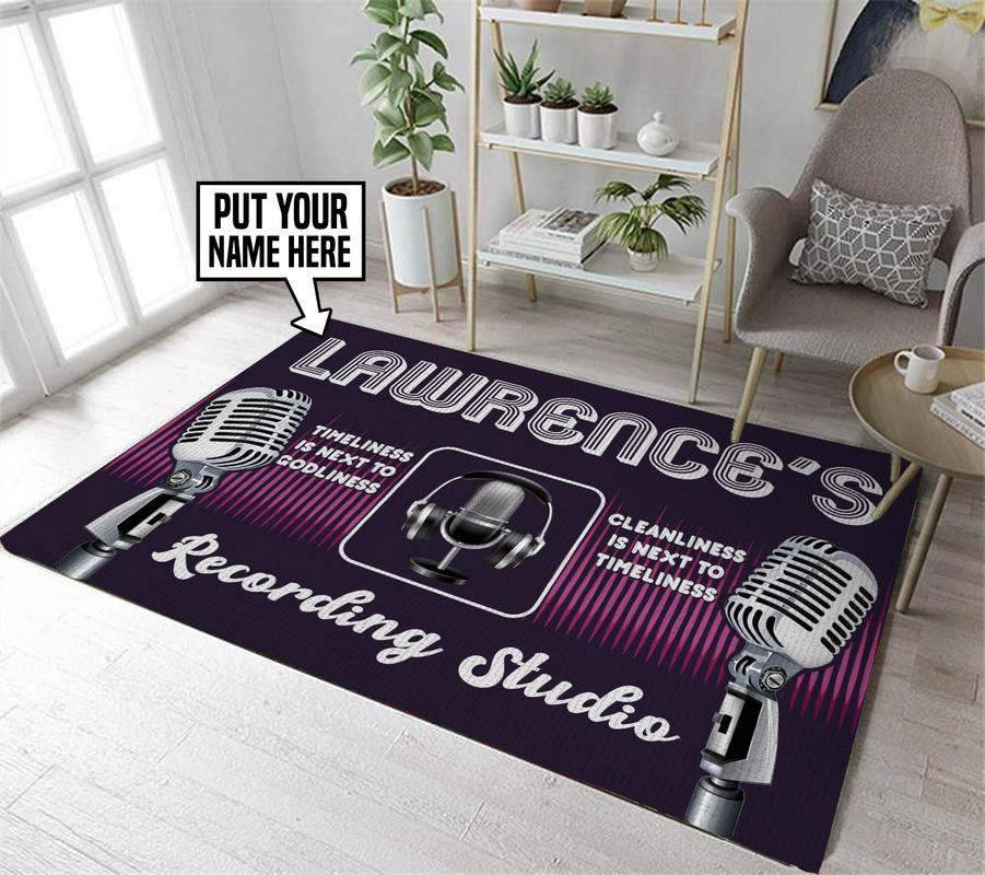 Personalized Recording Studio Rug 05653