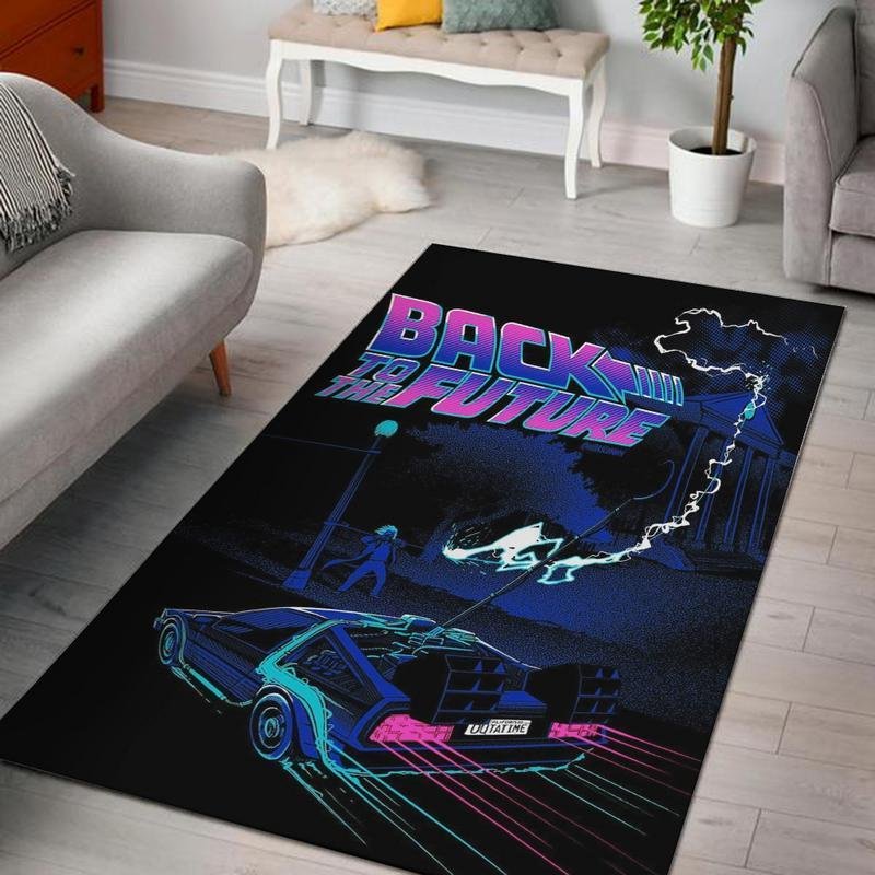 Btf Rug Back to the Future Marty Mcfly Delorean Dmc Bttf 02282