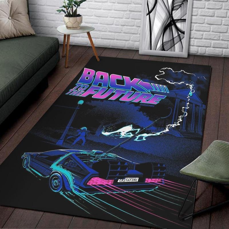 Btf Rug Back to the Future Marty Mcfly Delorean Dmc Bttf 02282