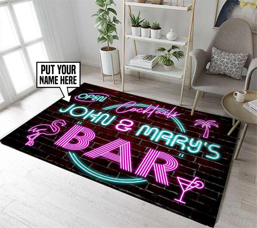Personalized Cocktail Lounge Rug 06823