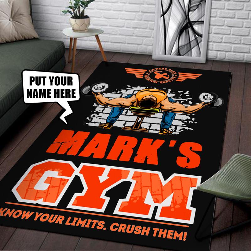 Personalized Fitness Club Rug 06720