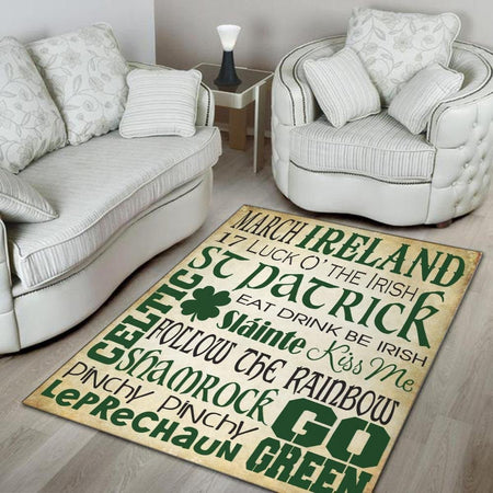 St Patrick Celtic Shamrock Rug 06727
