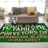 Personalized Shenanigans Family Rug 06862