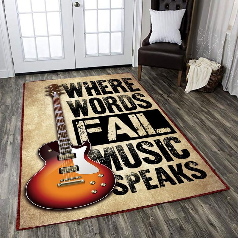 Where Words Fail Music Speaks Rug 05868