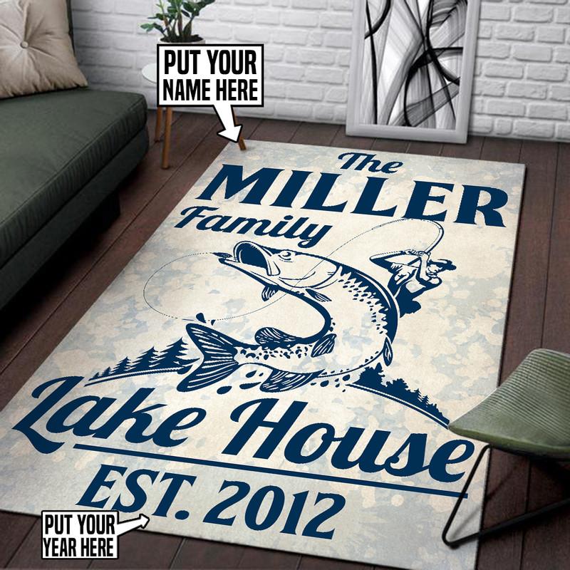 Personalized Lake House Rug 06384