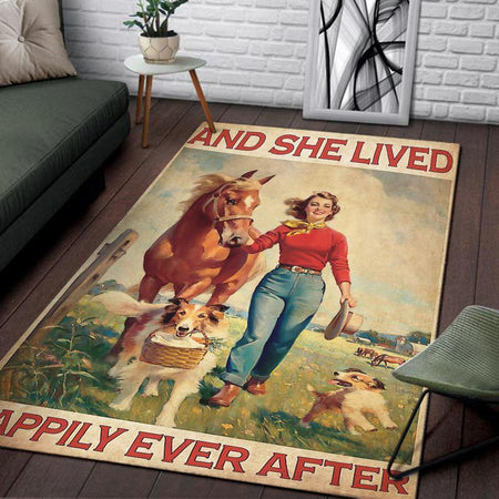 Country Girl Cow Girl Rug 06868