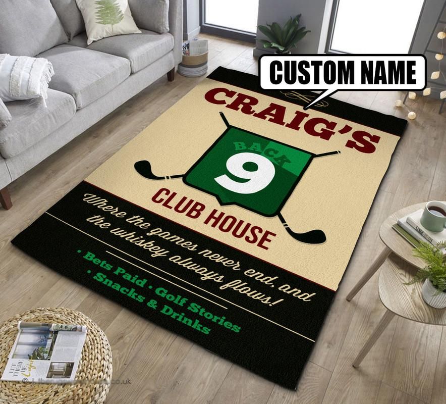 Personalized Back 9 Club Rug 07122