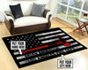 Personalized Firefighter Rug 06133