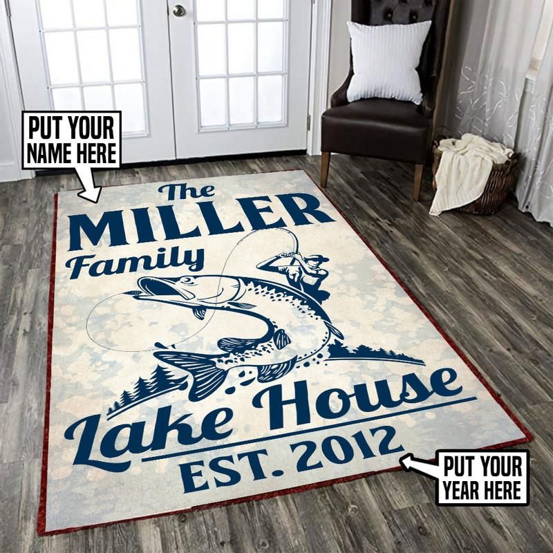 Personalized Lake House Rug 06384