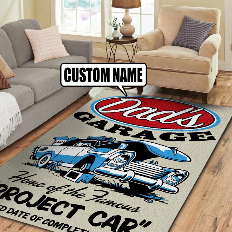Personalized Garage Home of the Famous Project Car Rug 06965