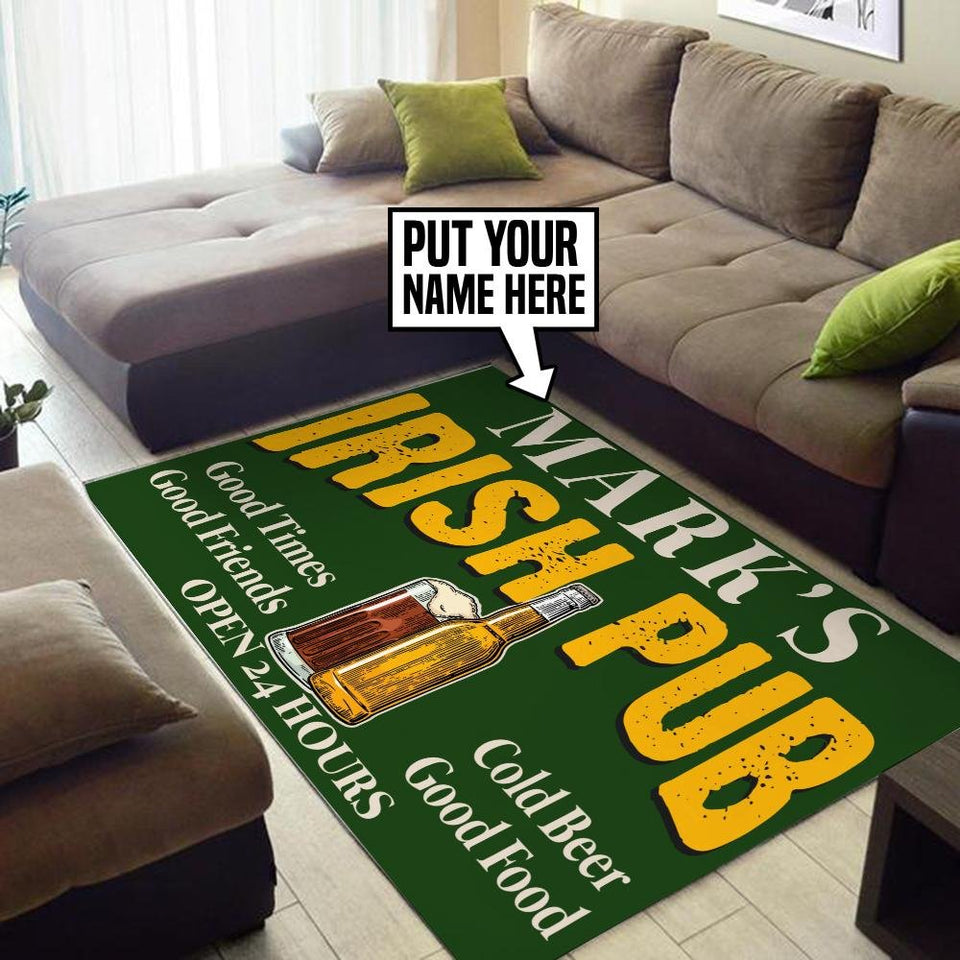 Personalized Irish Pub Rug 05437