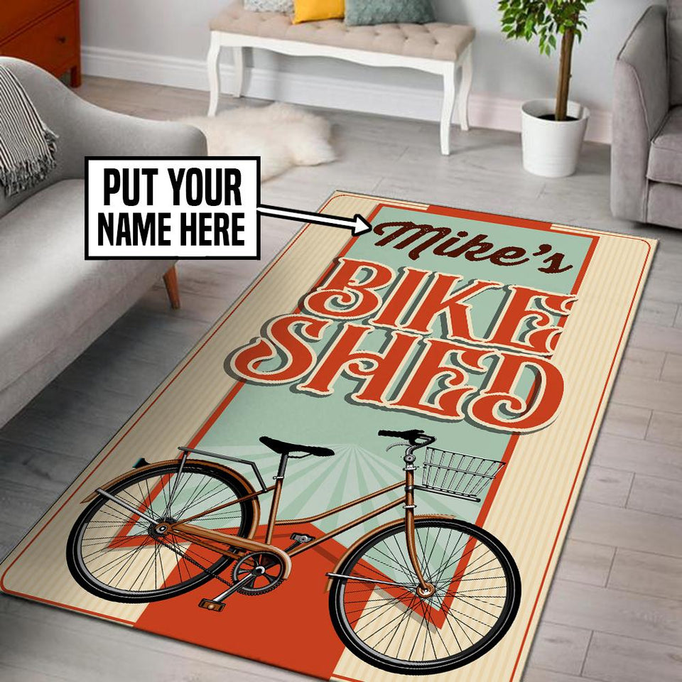 Personalized Bike Shed Rug 06471