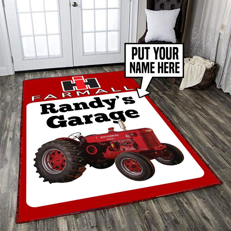 Personalized Farmall Tractor Man Cave Rug 05298