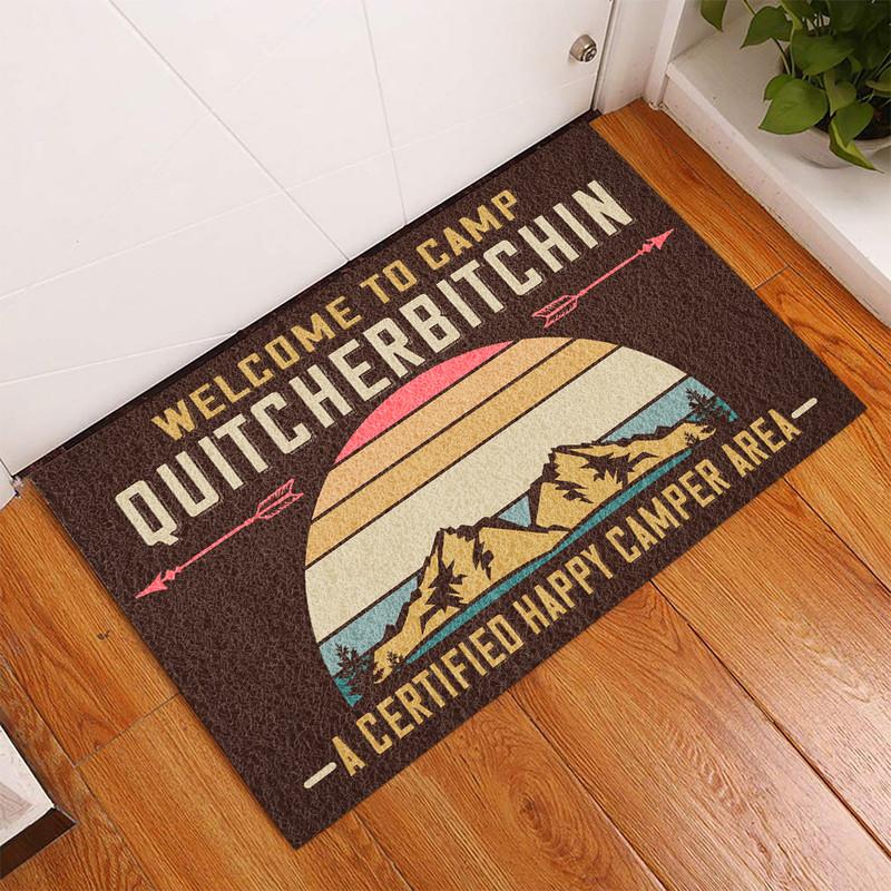 Welcome to Camp Quitcherbitchin Door Mat Inside Rug Floor