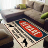 Beware of the German Shepherd Rug 05518