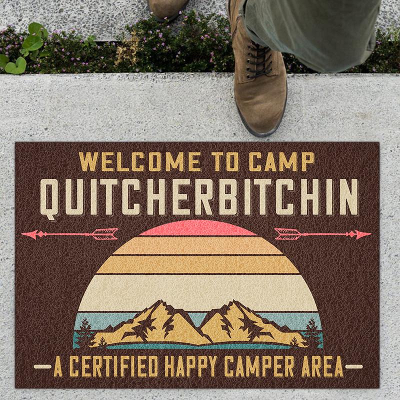 Welcome to Camp Quitcherbitchin Door Mat Inside Rug Floor