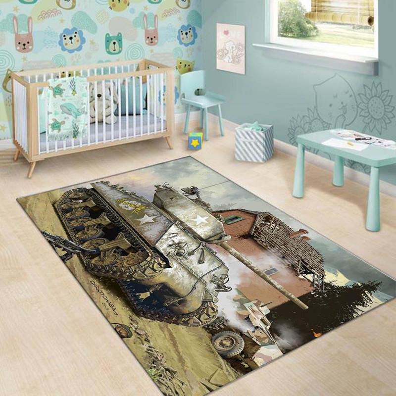 M4a3 (76) Sherman Tank Rug 05111