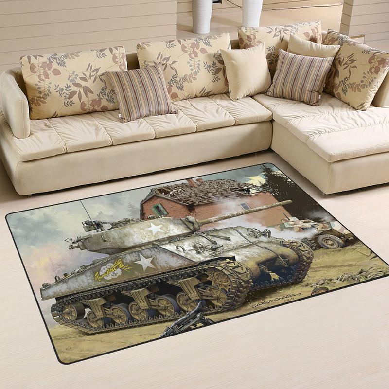 M4a3 (76) Sherman Tank Rug 05111
