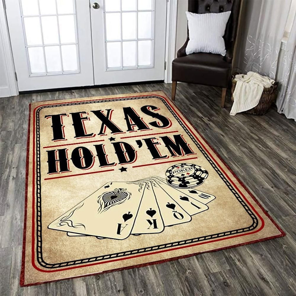 Texas Hold 'em Poker Rug 06078