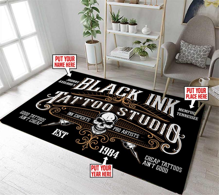 Personalized Tattoo Studio Rug 06315