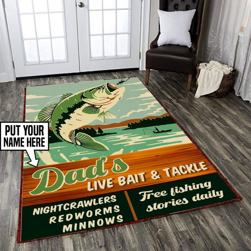 Personalized Live Bait and Tackle Rug 05598