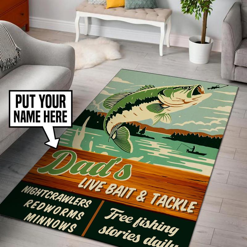 Personalized Live Bait and Tackle Rug 05598