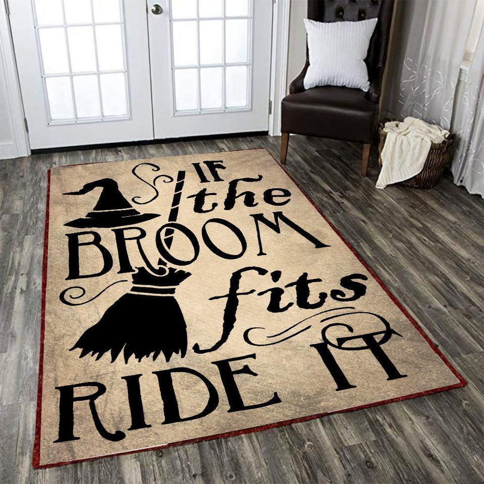 Halloween If the Broom Fits Ride it Rug 06094