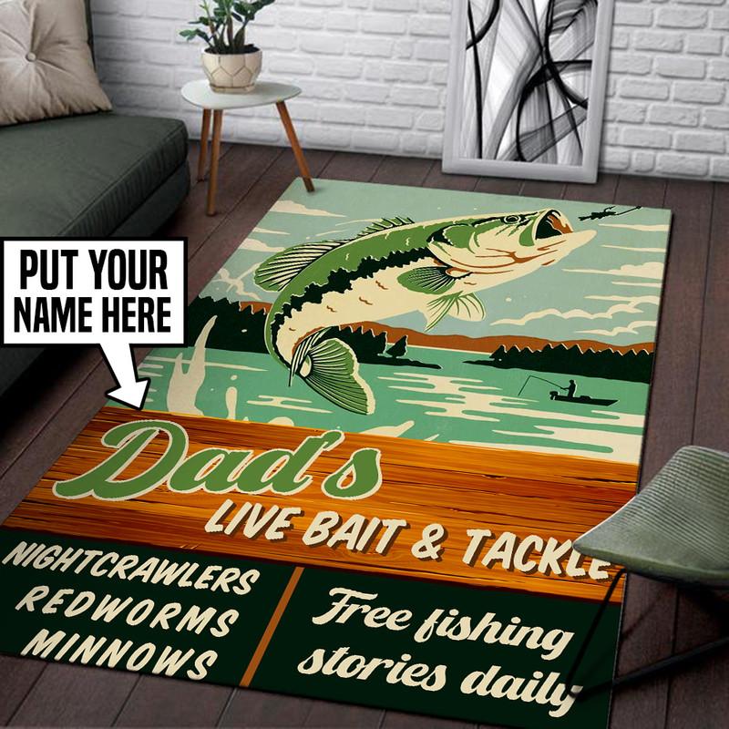 Personalized Live Bait and Tackle Rug 05598