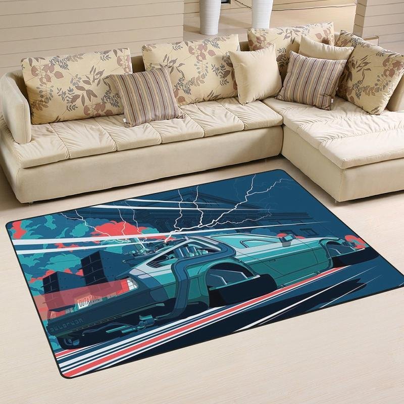 Btf Rug Back to the Future Marty Mcfly Delorean Dmc Bttf 02191