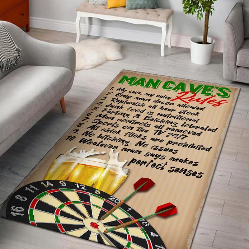 Man Cave Rules Rug 06074