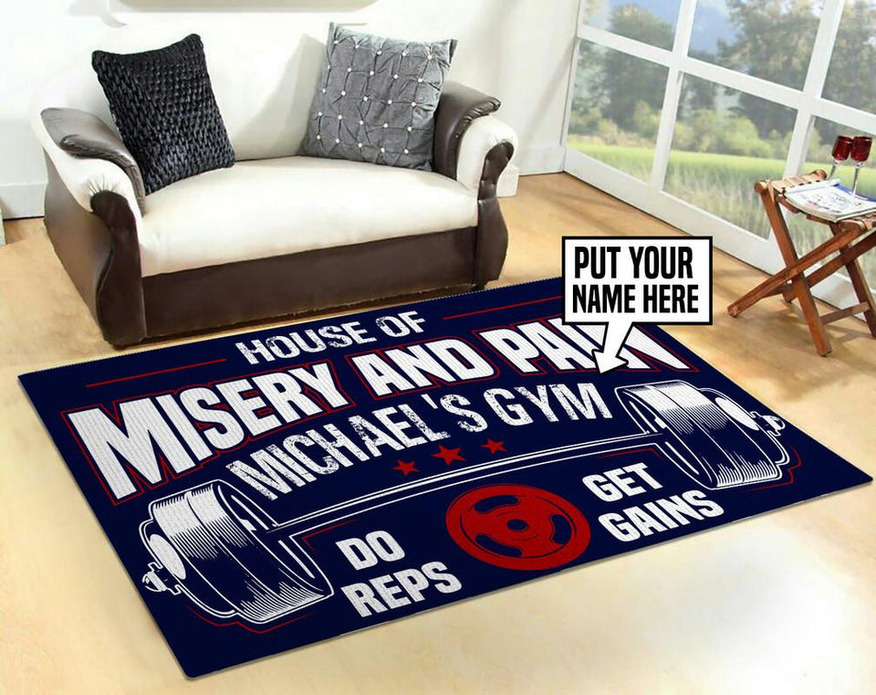 Personalized House of Misery and Pain Rug 06691