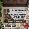 Personalized a Veteran and His Comander in Chief Live Here Door