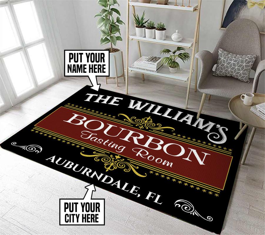 Personalized Bourbon Tasting Room Rug 05985