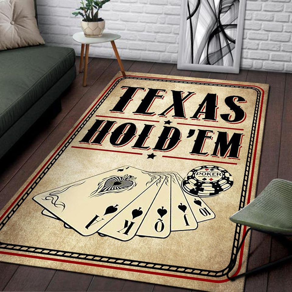Texas Hold 'em Poker Rug 06078