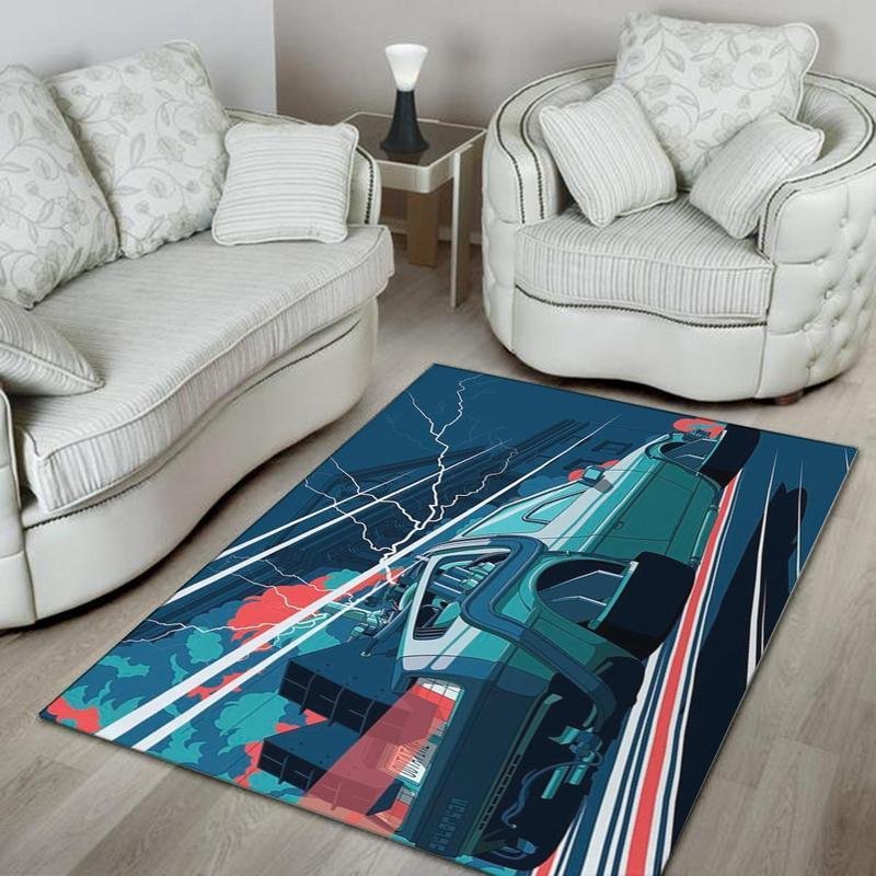 Btf Rug Back to the Future Marty Mcfly Delorean Dmc Bttf 02191