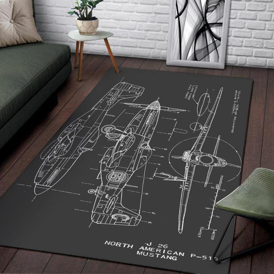 P51 Rug P 51 Mustang 04704