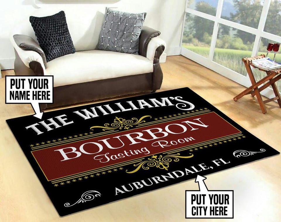 Personalized Bourbon Tasting Room Rug 05985
