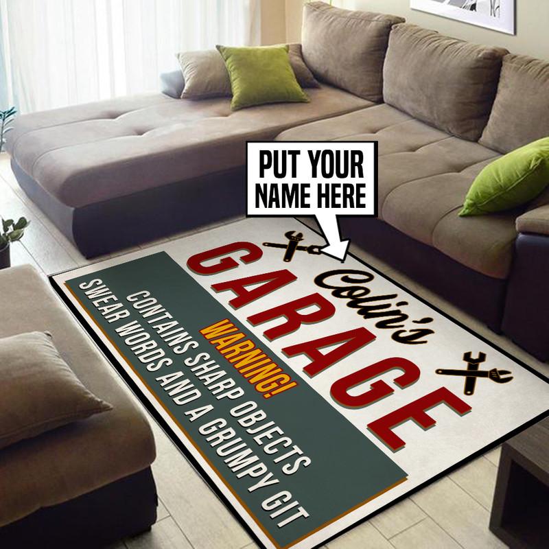 Personalized Garage Rug 05537