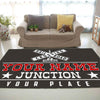 Personalized Railroad Crossing 2 Track Rug 05841