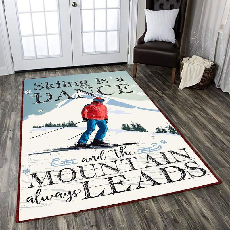 Skiing is a Dance and the Mountain Always Leads Rug 05834