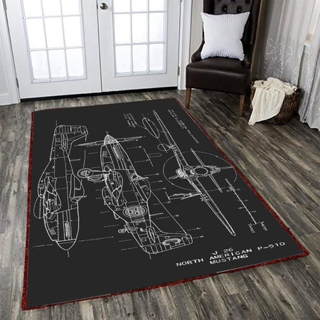 P51 Rug P 51 Mustang 04704