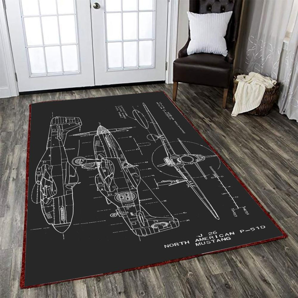P51 Rug P 51 Mustang 04704