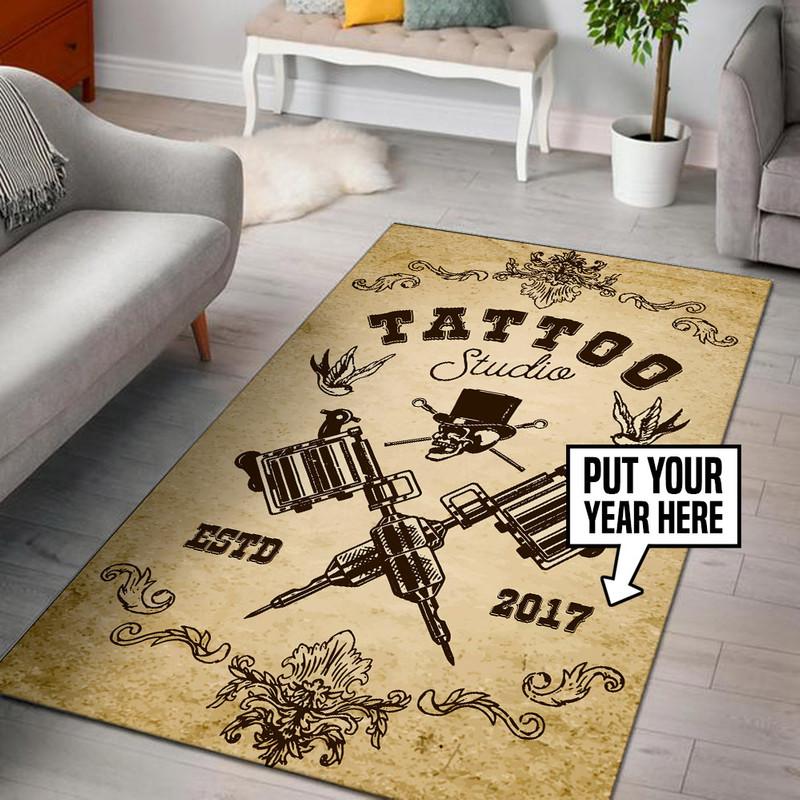 Personalized Tattoo Studio Rug 05604