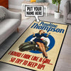 Personalized Lambretta Scooter Girl Mods Rug 05532