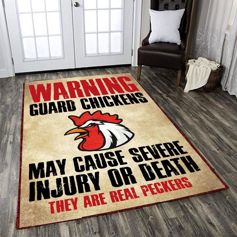 Guard Chickens Rug 05411