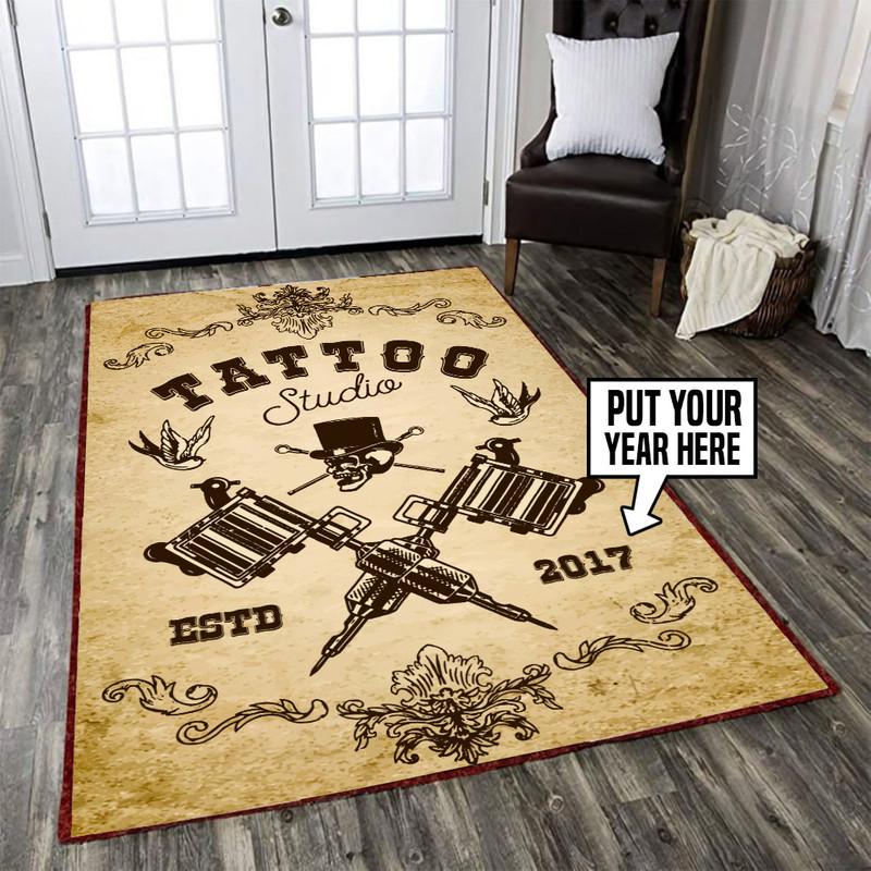 Personalized Tattoo Studio Rug 05604