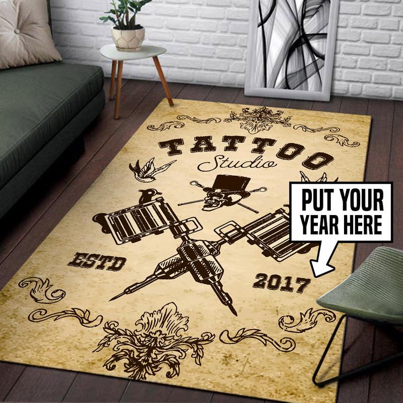 Personalized Tattoo Studio Rug 05604
